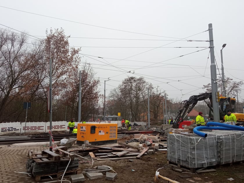 Remont torowiska w Leśnicy - listopad 2022
