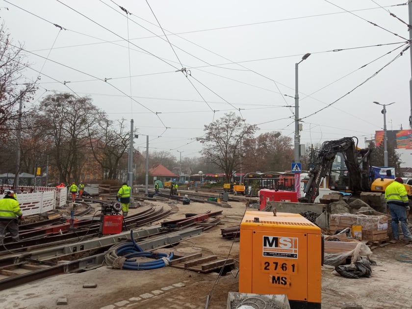 Remont torowiska w Leśnicy - listopad 2022