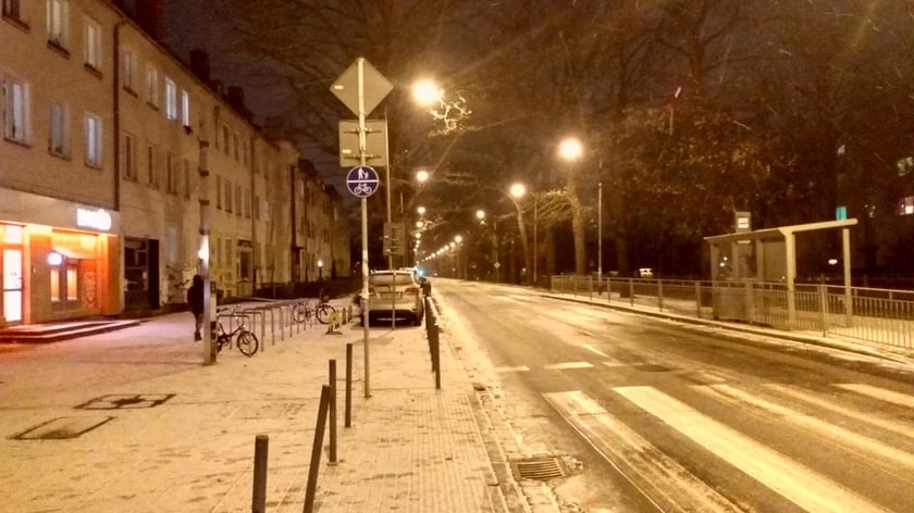 Pierwszy śnieg tej zimy we Wrocławiu