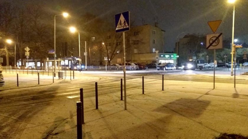 Pierwszy śnieg tej zimy we Wrocławiu