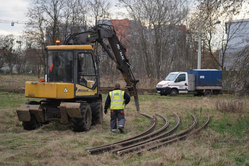 Wymiana szyn na pętli Poświętne