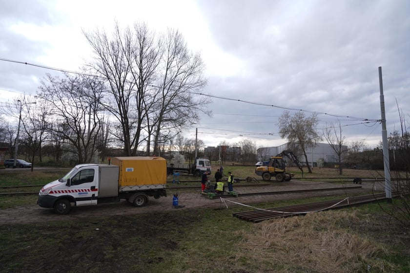 Wymiana szyn na pętli Poświętne