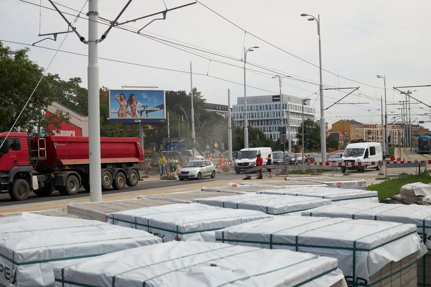 Budowa linii tramwajowej przez Popowice - rok 2022.