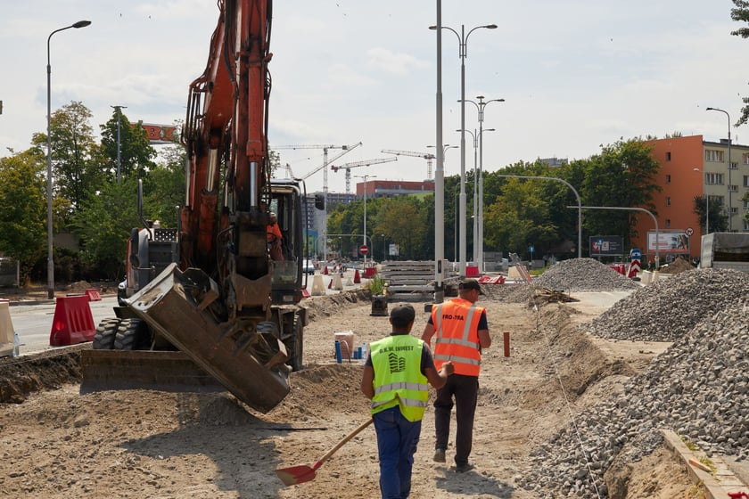 Budowa linii tramwajowej przez Popowice - rok 2022.