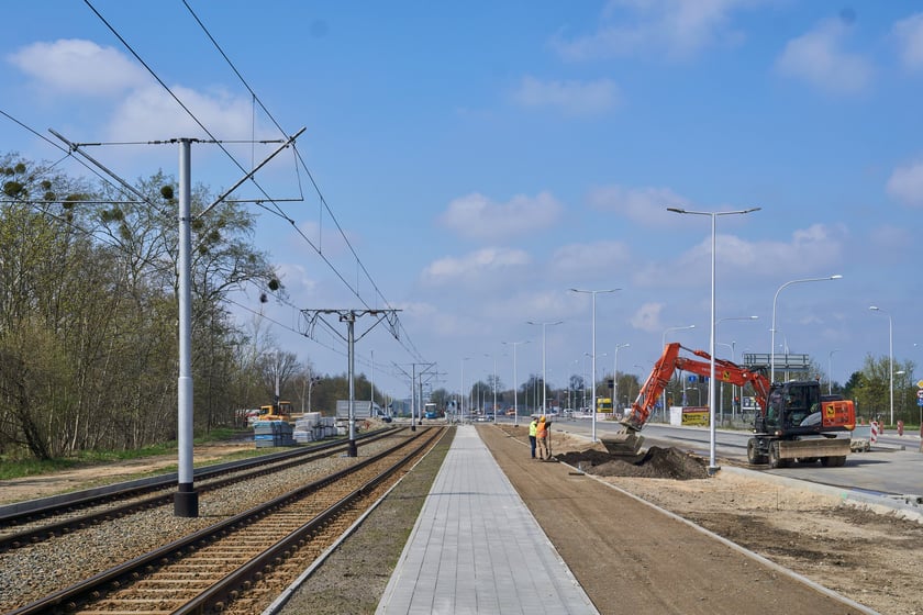 Przebudowa ulicy Kosmonautów w kwietniu 2023 r.