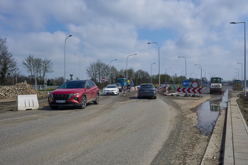 Przebudowa ulicy Kosmonautów w kwietniu 2023 r.