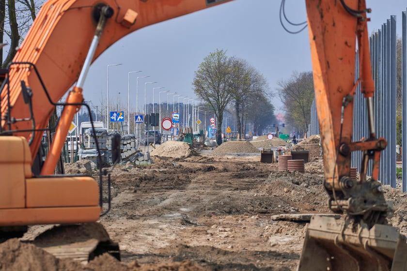 Przebudowa ulicy Kosmonautów w kwietniu 2023 r.