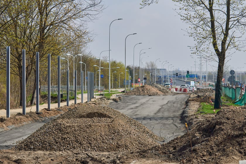Przebudowa ulicy Kosmonautów w kwietniu 2023 r.