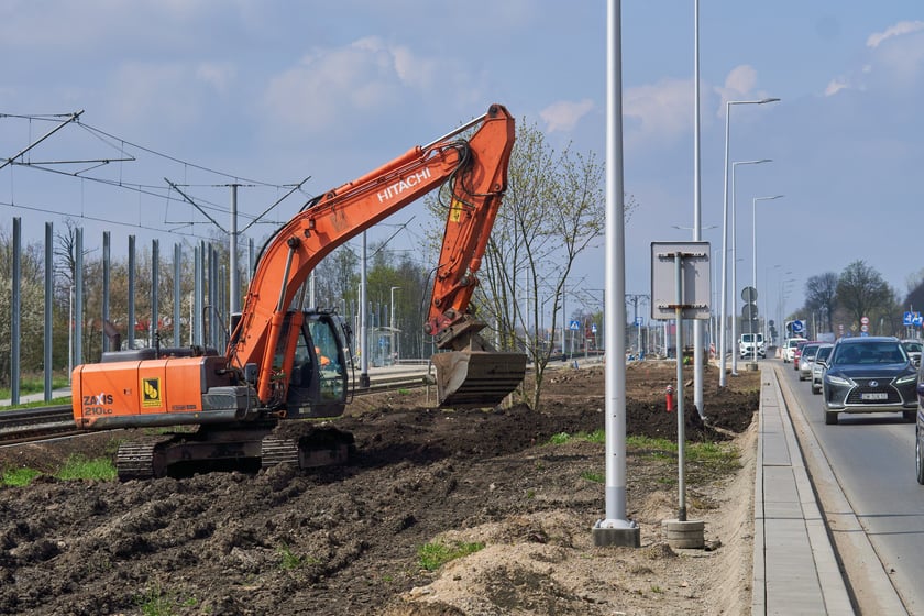 Przebudowa ulicy Kosmonautów w kwietniu 2023 r.