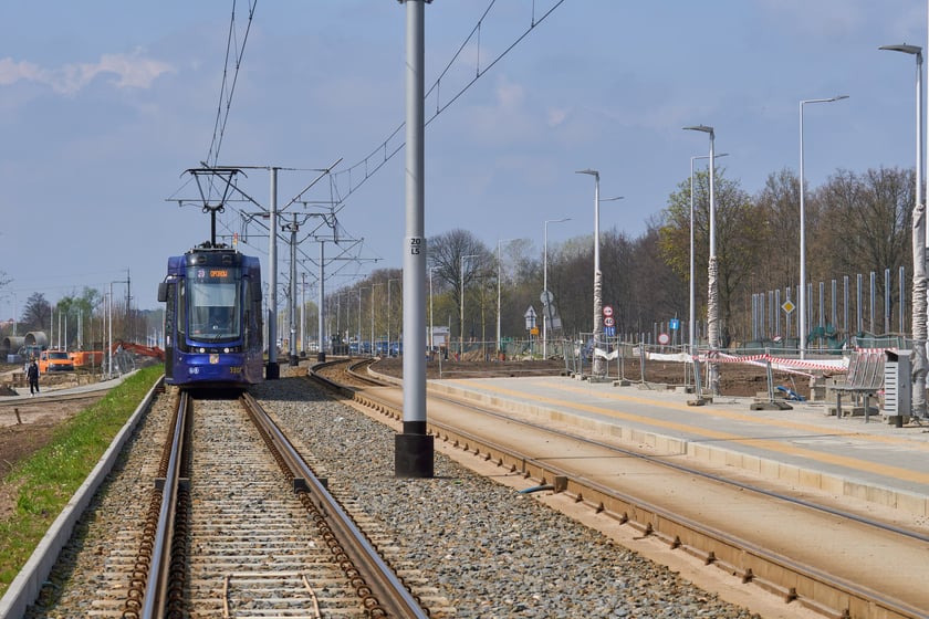 Przebudowa ulicy Kosmonautów w kwietniu 2023 r.