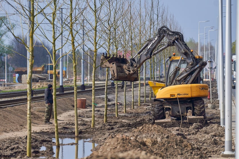 Przebudowa ulicy Kosmonautów w kwietniu 2023 r.