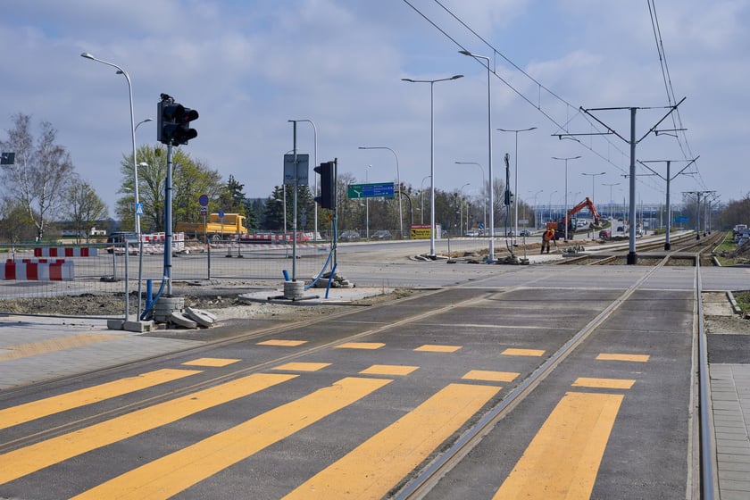 Przebudowa ulicy Kosmonautów w kwietniu 2023 r.