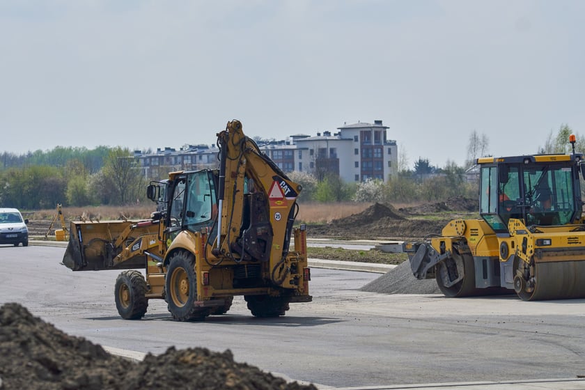 Przebudowa ulicy Kosmonautów w kwietniu 2023 r.