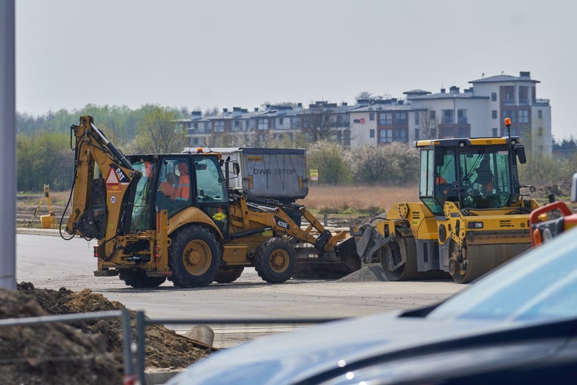 Przebudowa ulicy Kosmonautów w kwietniu 2023 r.
