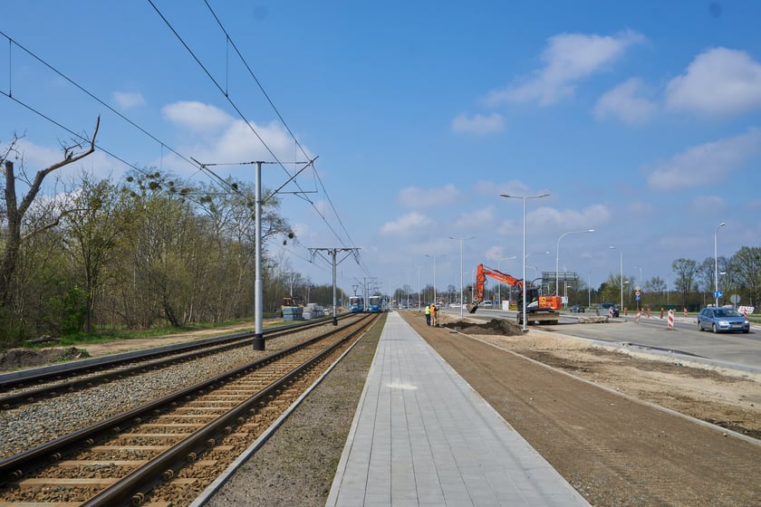 Przebudowa ulicy Kosmonautów w kwietniu 2023 r.