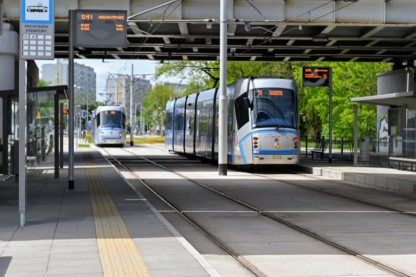 Przystanki na nowej trasie tramwajowej przez Szczepin i Popowice.