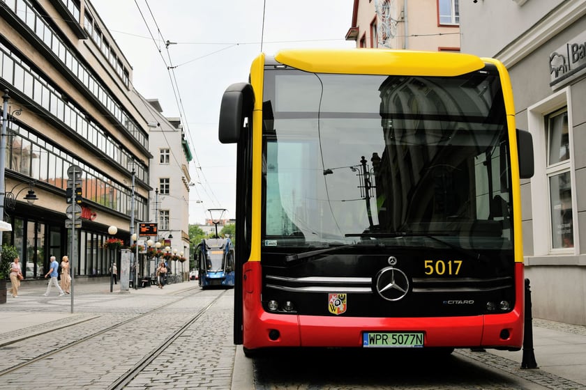 Mercedses-Benz eCitaro w barwach MPK Wrocław prezentowany był w czerwcu minionego roku.