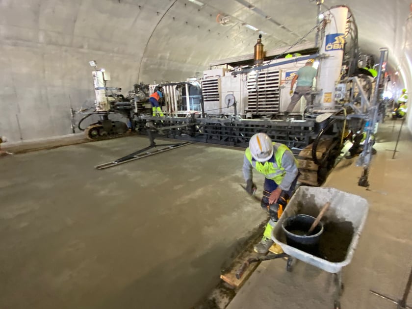 Betonowanie tunelu na trasie Bolków - Kamienna Góra