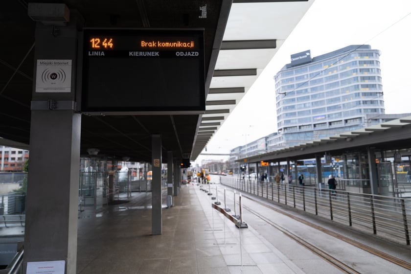 Remont torów na placu Grunwaldzkim, 14.01.2024