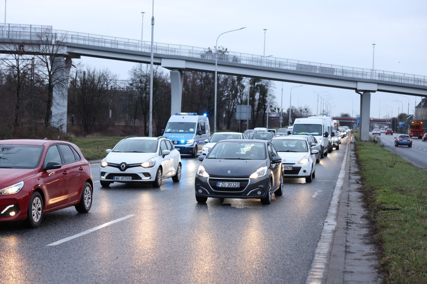 Strajk rolników - Wrocław - 12 lutego - al. Jana III Sobieskiego