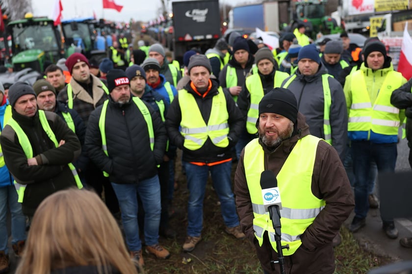 Strajk rolników - Wrocław - 12 lutego - al. Jana III Sobieskiego