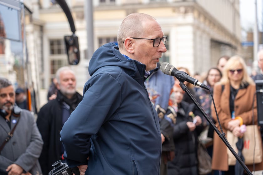 Uroczyste nadanie imienia Romana Kołakowskiego tramwajowi MPK Wrocław, 23 marca 2024