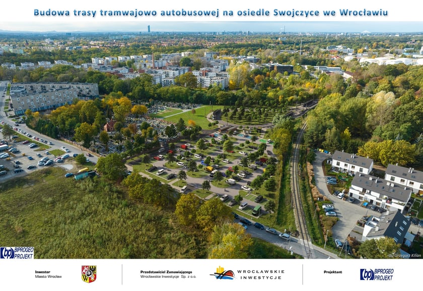 Wizualizacja trasy autobusowo-tramwajowej na Swojczyce