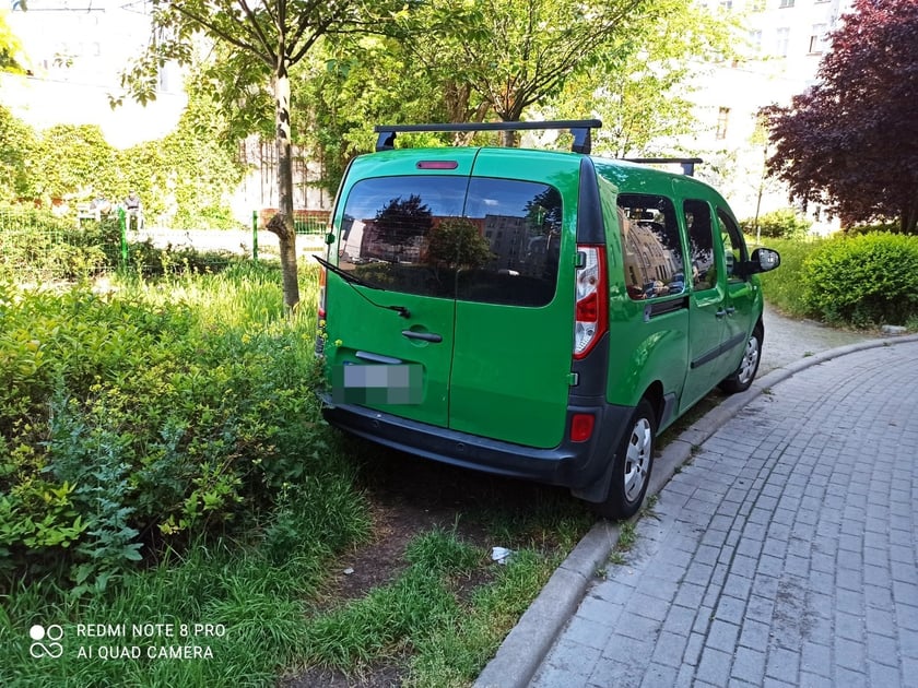 Niezgodnie z prawem zaparkowane samochody