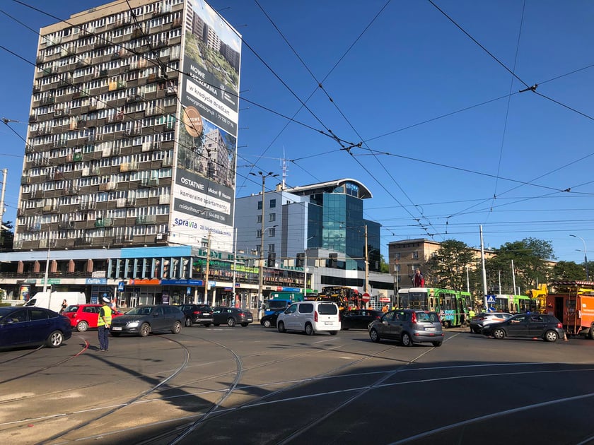 Zderzenie tramwajów na placu Legionów