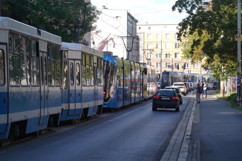 Zderzenie tramwajów na placu Legionów