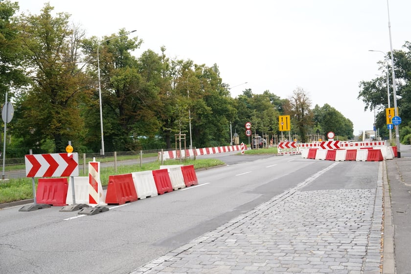 Południowy most Jagielloński zamknięty dla ruchu na czas remontu. Wdrożono zastępczą organizację ruchu. Wrocław, 4.08.2024