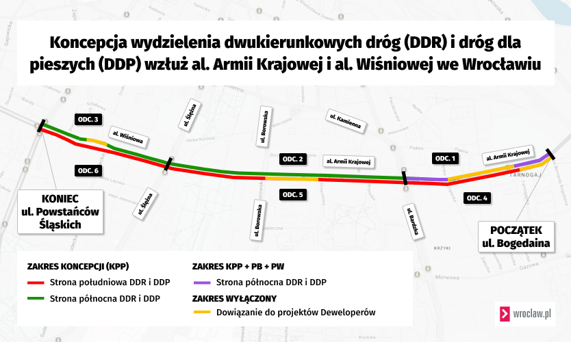 Powiększ obraz: Mapa z zaznaczonymi trasami