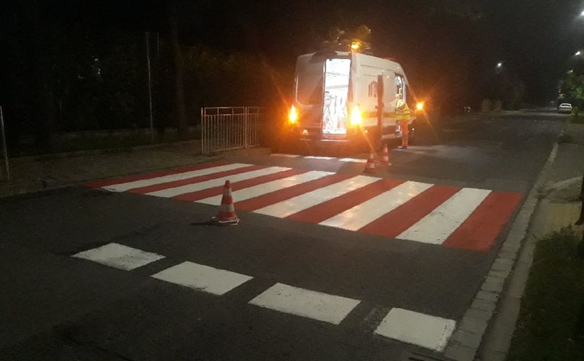 Przejście dla pieszych przy ul. Rumiankowej