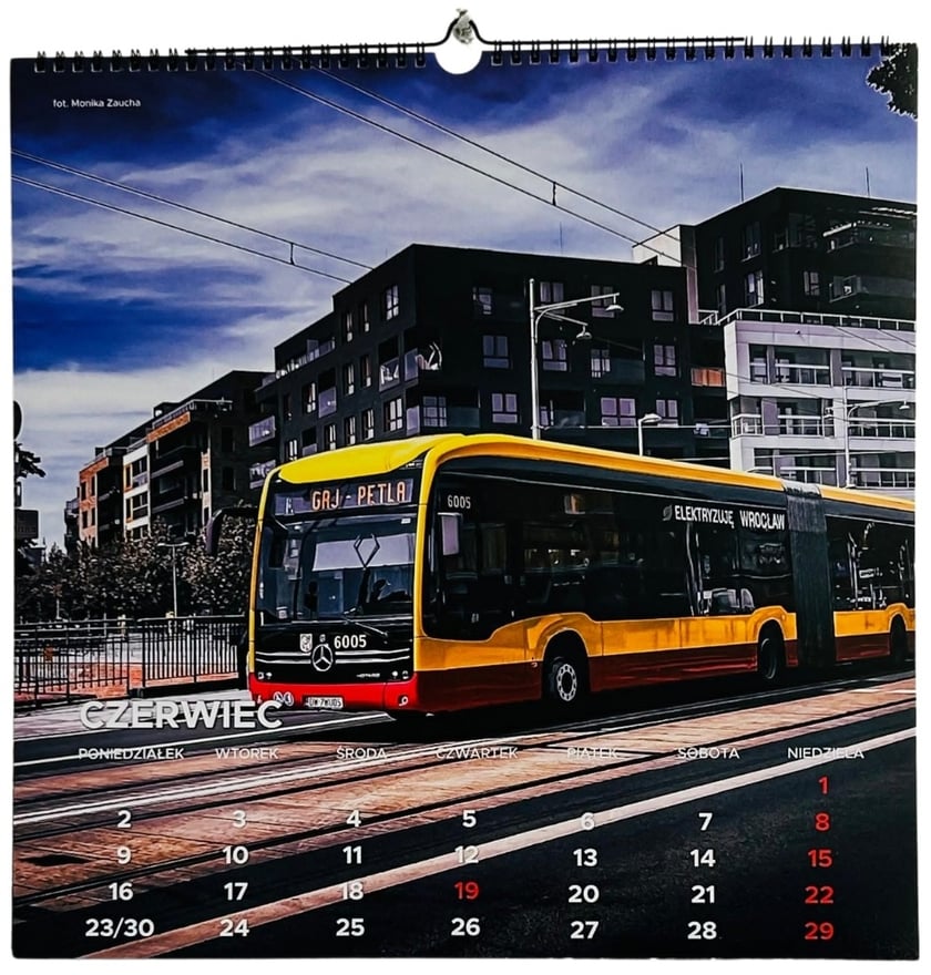 Kalendarz MPK Wrocław na 2025 rok