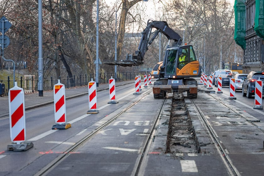 Remont torowiska na Podwalu - 04.01.2025