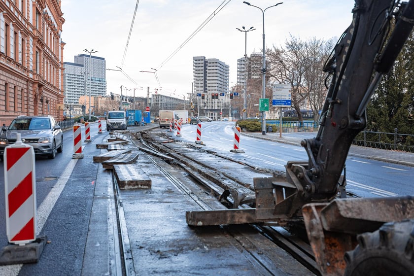 Remont torowiska na Podwalu - 04.01.2025