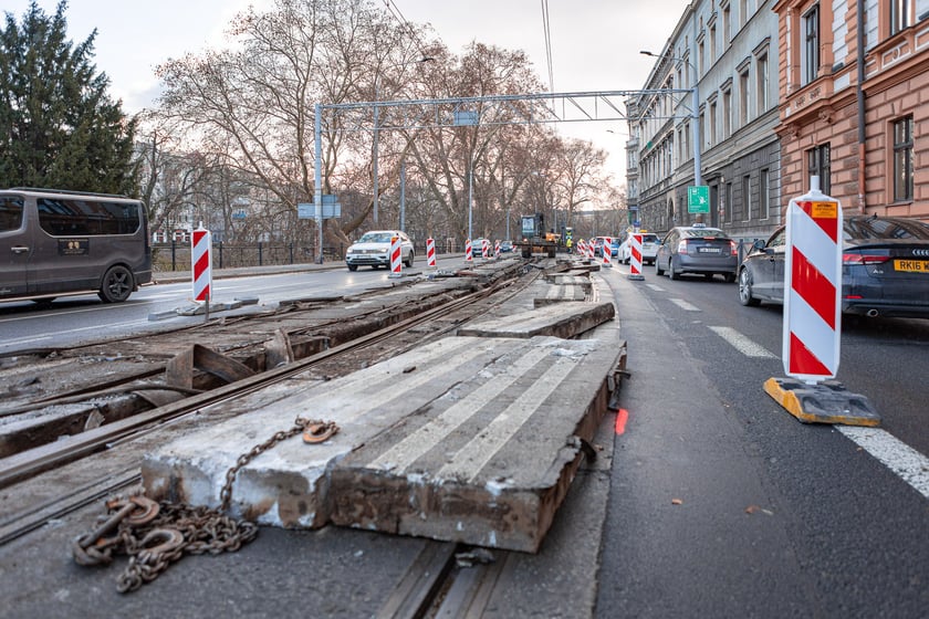 Remont torowiska na Podwalu - 04.01.2025