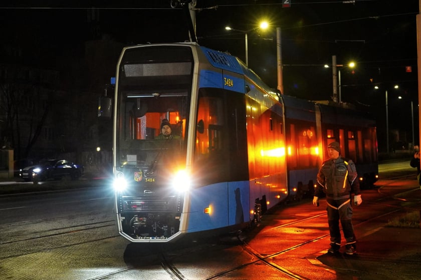 24. Pesa 146N dotarła do zajezdni Borek w nocy z 8 na 9 stycznia. MPK zaprosiło na powitanie tramwaju wrocławian