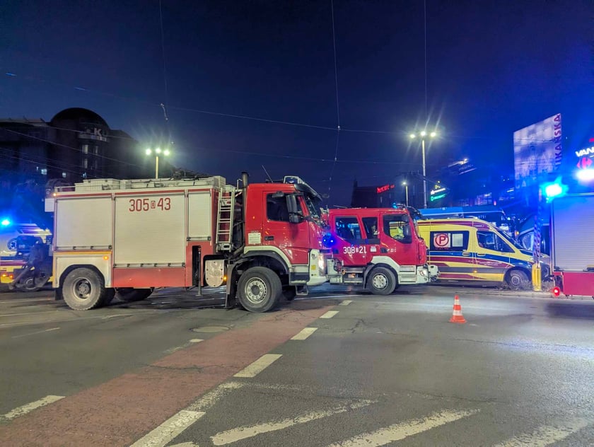 Zderzenie dwóch tramwajów na placu Dominikańskim we Wrocławiu