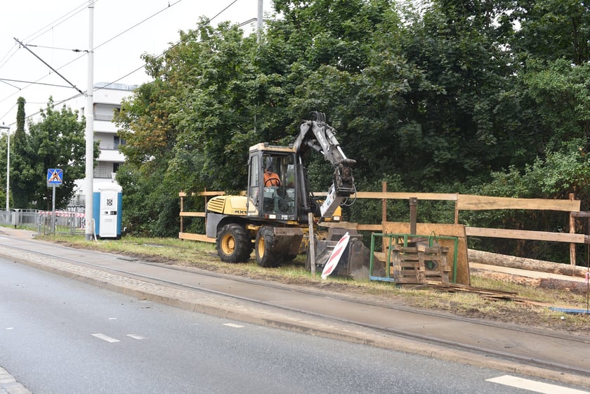 Budowa mijanki na ulicy Przyjaźni
