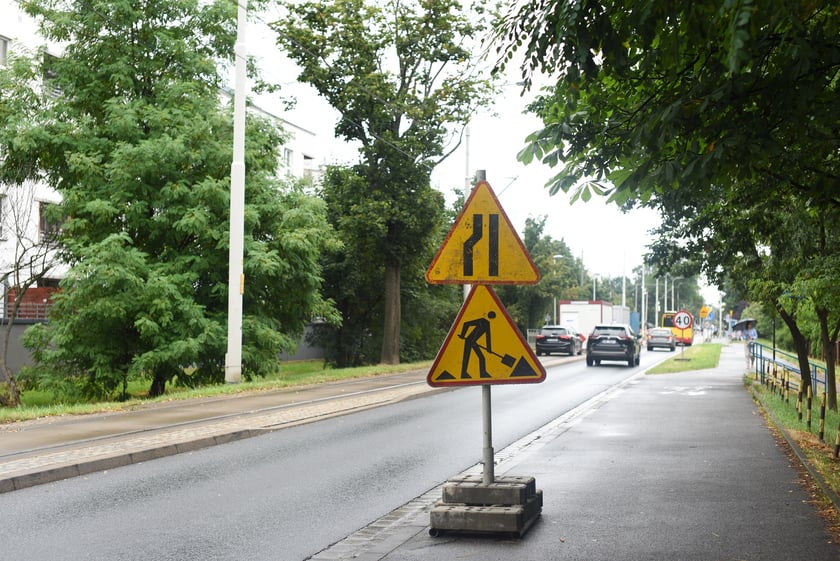 Budowa mijanki na ulicy Przyjaźni