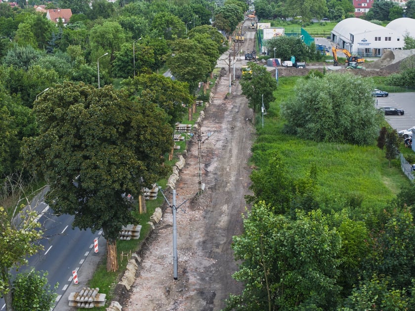 Remont torowiska na ulicy Kosmonautów