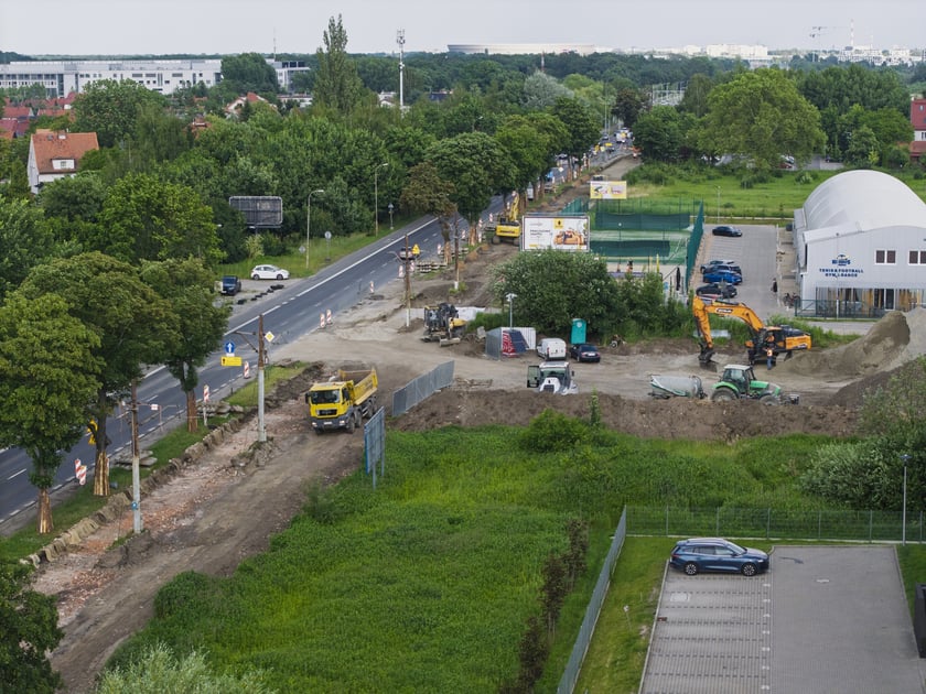 Remont torowiska na ulicy Kosmonautów