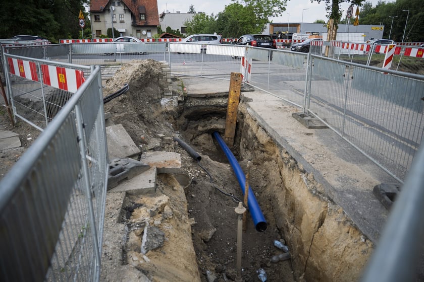 Remont torowiska na ulicy Kosmonautów