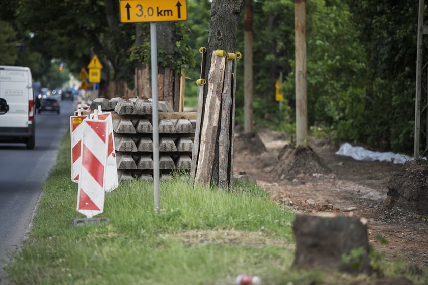 Remont torowiska na ulicy Kosmonautów