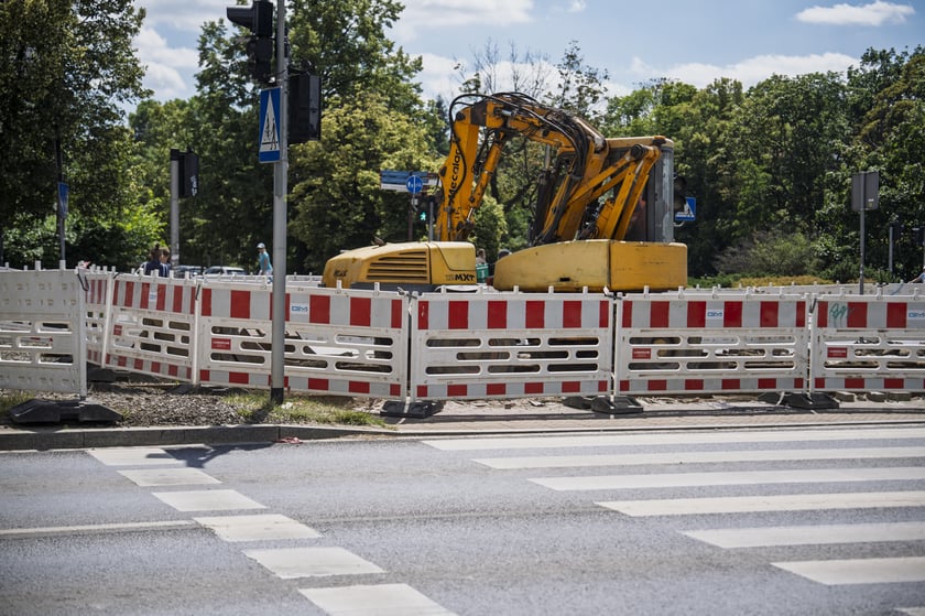 Remont torów na Oławskiej