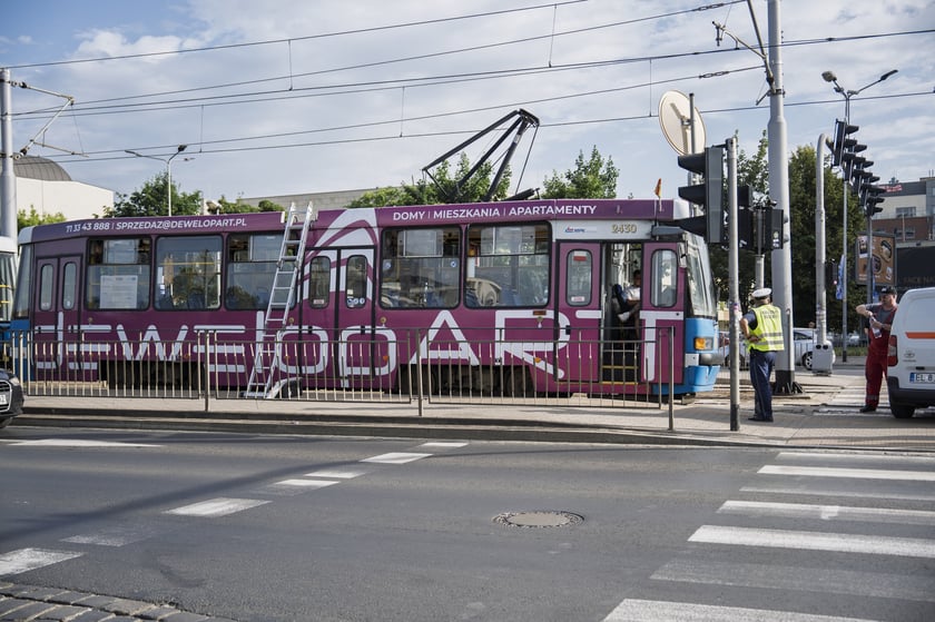 Awaria tramwaju na pl. Jana Pawła II