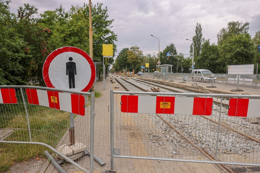 Remont torowiska na ulicy Kosmonautów