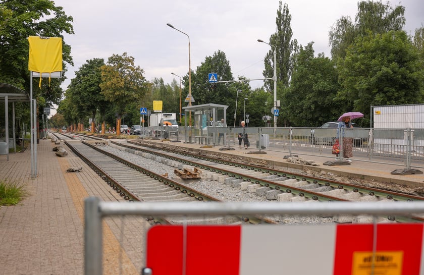Remont torowiska na ulicy Kosmonautów