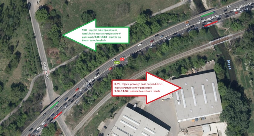 Powiększ obraz: Grafika informująca o utrudnieniach przy Krakowskiej